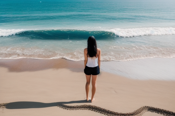 Person standing on a beach