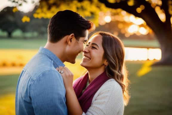 Casal em um passeio romântico